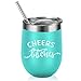 Cheers Bitches - Bachelorette Party Decorations - Funny Lady Night, Girls Weekend Trip, Holiday, Christmas, Birthday Wine Gifts for Women, Friends, BFF, Sister, Coworker, Her - Coolife Wine Tumbler