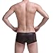 Men's Sexy Faux Leather Underwear MASS21 Bulge Pouch Hollowed Boxer Brief Trunk