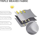 DWCN Blackout Curtains 90 x 90 inch Silver Grey 2 Panels Thermal Insulated view 3
