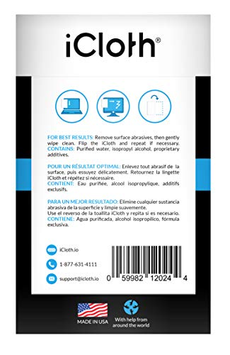 iCloth Large Lens and Screen Cleaner Pro-Grade Individually Wrapped Wet Wipes, 1 Wipe Cleans a LCD Monitor, Laptop, or Flat Screen HDTV, Box of 24 - Thumbnail 2