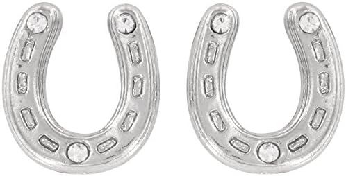 Cowgirl Glam Earrings with Western Hat Gift Box; Horseshoe Earrings
