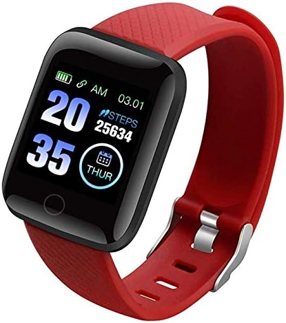 Tiakino Smart Watch, 116 Plus Color Screen Smart Watch Heart Rate Blood Pressure Waterproof Fitness Tracking Watch for Sport Men