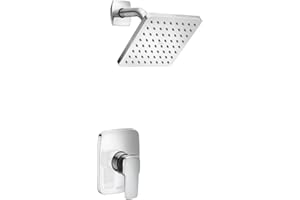 MOEN Zoni 1 Handle Shower Only, Chrome Finish, 6 Inch Rainshower Spray Head, Modern Style