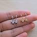 Metisee Dainty Earrings Star Pendent Thin Earrings Minimal Earring Jewelry for Women (Gold)