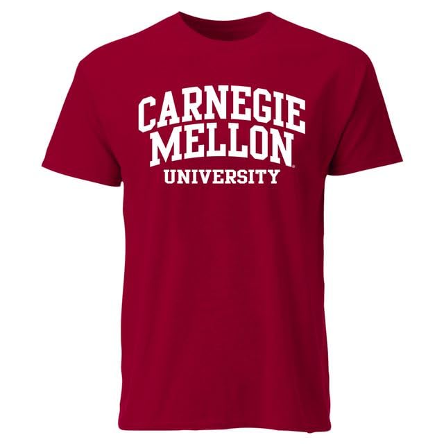 Barnesmith Carnegie Mellon University CMU Tartans Short Sleeve Adult Unisex T-Shirt, Classic, Cardinal, XX-Large Image
