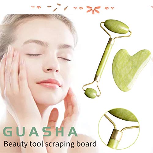Gua Sha Set Jade Pattern, Resin Guasha Facial Lifting Tools Anti Aging Skin Care Tools Massage Beauty Tool for Women… - Image 3