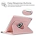 Fintie Rotating Case for iPad 6th / 5th Generation (2018/2017), iPad Air 2 / Air 1 (9.7 Inch) - 360 Degree Rotating Stand Cover Auto Sleep Wake, Rose Gold