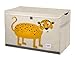 3 Sprouts Large Toy Chest for Kids with Lid and Handles - Collapsible Toy Storage Bin/Trunk/Box/Basket Organizer for Boys & Girls Playroom, Nursery, Leopard