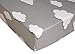 Premium Pack N Play Playard Sheet, 100% ORGANIC Cotton, Fits Perfectly Any Standard Playard Mattress up to 5 Inch, Clouds