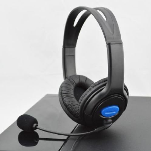 SBXDIO Wired Chat Gaming Headset Earpiece For Sony Playstation4 PS4 W/MIC W/VOL Black