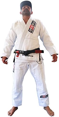 OSS SportsOSS Combat Sports BJJ Gi - Brazilian Jiu Jitsu Kimono - Jujitsu Gi - Ripstop Resistant Collar - Reinforced Sleeve and Comfortable Design - BJJ Gi A2, A3, A4