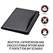 Portfolio Padfolio Folder Zippered Organizer, Leather Business Resume Folder & Case, 13 Inch Laptop Sleeve and Ipad Stand Bonus: Writing Pad, Calculator and Ballpoint Pen