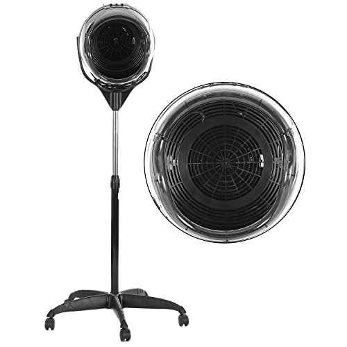 Hindom Professional 1300W Standing Hair Dryer, Floor Bonnet Adjustable Stand Up Rolling Hair Dryer Heat Settings, US Stock