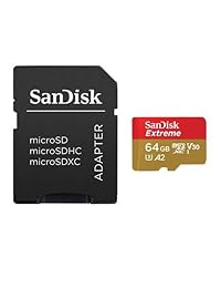 SanDisk   Tarjeta de memoria Micro SDXC de 64 GB, funciona con GoPro Hero 7 negro, plata, Hero7 White UHS 1 U3 A2 con (1) lector de tarjetas Micro de todo menos Stromboli (TM)