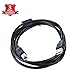SLLEA USB 2.0 Cable for Pioneer CDJ-2000 DJ CD Multi Player DJM-2000 Mixer Laptop PC USB 2.0 Male A to Male B Data Sync Cord Lead Black