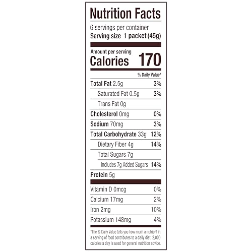 BOB’S RED MILL INSTANT OATMEAL, MAPLE BROWN SUGAR, 6 PACKETS TOTAL, NON-GMO, GLUTEN FREE, WHOLE GRAIN