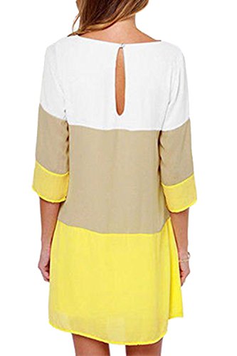 เดรสลำลอง loose colorblock patchwork 