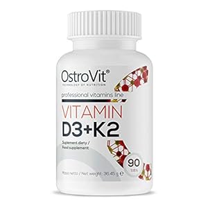 OSTROVIT Vitamin D3 + K2 | Bones Blood Heart Immune System Support Health | Wellbeing | Sport Supplement (90 Tablets = 1…