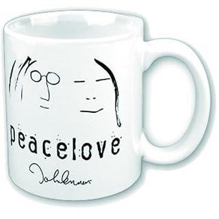 Mug John Lennon « Peacelove » - Les Beatles, Paul McCartney, John Lennon, RIngo Starr, George Harrison