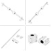 8mm x 400mm CNC Linear Rail Shaft Rod with Bearing Guide Support and SC8UU Bearing Block Set For 3D Printer