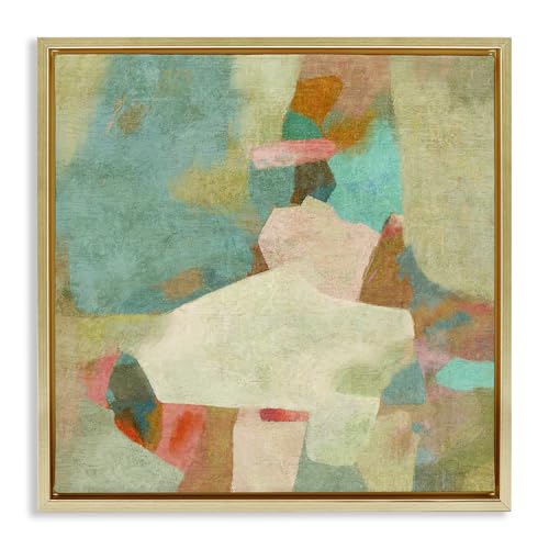 Stupell Industries Bedtime Story Subtle Abstraction Gold Framed Floater Canvas…