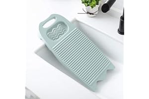T Thickened Washboard Small wash Clothes Non-Slip Washboard Household Laundry Basin Plastic Laundry Washboard Light Blue