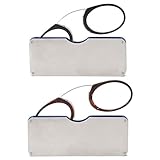 DoubleTake 2 Pairs of Pince Nez Style Nose Resting Pinching Portable Reading Glasses with No Temple Arms Readers for Men and Women