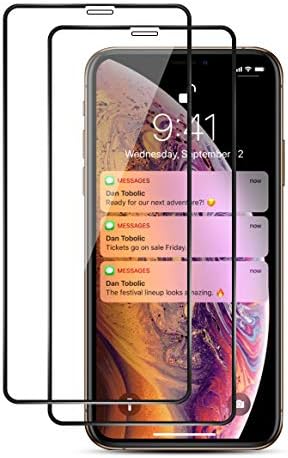 Ispider Screen Protector Tempered Glass for iPhone 11 Pro Max/Xs Max, 2-Pack, (Edge to Edge Coverage Full Protection), 3D Premium Screen Film, HD Clarity, Anti-Fingerprint, Anti-Scratch, Bubble Free