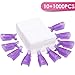 BTArtbox Nail Polish Remover Clip 10Pcs Soak Off Nail Gel Polish Remover Clip Caps 1000 Pcs Lint Free Nail Wipes Cotton Pads Wraps for Acrylic Nail Remover UV Gel Nail Polish Removal