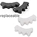 Gel Toe Separators for Bunions, 4 Pcs Toe Spacers for Sports Activities, Yoga Practice & Running for Men and Women to Ease Your Foot Pain (White+Black)