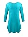 BELAROI Plus Size Tops for Women Fall Tunic Tops to Wear with Leggings 3/4 Sleeve Casual Swing Loose T Shirts Blouse(3X, Lake Blue)