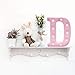Barnyard Designs Metal Marquee Letter D Light Up Wall Initial Nursery Letter, Home and Event Decoration 9 Inch (Baby Pink)