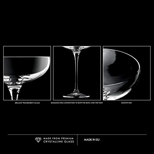 Krosno Sektschalen Sektgläser Champagner-Gläser | Set von 6 | 240 ML | Harmony Kollektion | Perfekt für Zuhause, Restaurants und Partys | Prosecco Glas | Spülmaschinenfest – Bild 6