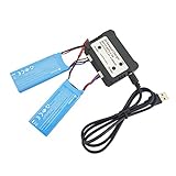 Fytoo Accessories 2PCS 7.6V 750mAh Lithium Battery with 2-in-1 Charger for Hubsan H216A Quadcopter Parts Drone Backup Battery