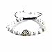 Lovestore2555 White Howlite Stones Silver Beads Alloy Lion Head Bracelet For Men