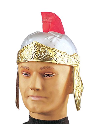 Adult Gold Silver Roman Trojan Gladiator Costume Helmet
