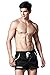 SILKWORLD Men's Running Stretch Quick Dry Shorts, 101-Black, Medium