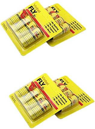 Vinbel Sticky Fly Ribbons, Fly Catcher Ribbon Fly Paper Strips,Fly Trap, Fly Catcher Trap, Fly Bait - 16 Pack