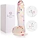 Louviva Confetti Dildo Realistic Clear Silicone Suction Cup Women Sex Toy, 7.6 Inch, Sex Toy for Adults