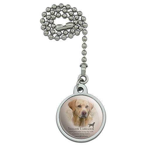 GRAPHICS & MORE Yellow Labrador Retriever Dog Breed Ceiling Fan and Light Pull Chain