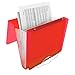 Samsill Duo 2-in-1 Document and File Organizer, 1 Inch 3 Ring Binder + 7 Pocket Accordion/Expanding File, Coral