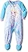 Disney Little Girls' Toddler Frozen Elsa Fleece Footed Blanket Sleeper, Blue, 2T