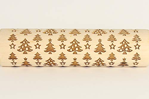 Rolling pin, Embossed rolling pin, Engraved rolling pin, Baking rolling pin, New Year gift, Cookie stamp, Baking gift mom, Wood gift mom - Thumbnail 4