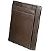 Hammer Anvil RFID Blocking Genuine Leather Front Pocket Wallet Card Case Brown
