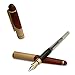 Best Wooden Fine Fountain Pen with Display Case and Ink Cartridges, Nice Ink Pen Gift Set with Wood Single Pen Holder