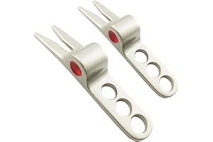Juroicessry Silver Golf Ball Fork Pivot Divot Repair Tool Compatible Divot Tools for Golf Divot Tools