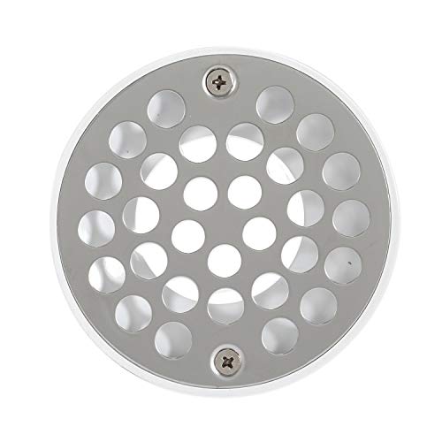 EZFLO 2 Inch x 3 Inch PVC Low Profile Floor & Shower Drain, Stainless