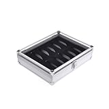 12 Grid Watch Display Storage Box Case Jewelry Aluminium Square Organizer Slots