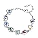 K-Acc Heart Link Bracelet [Gift Packaging] Christmas Gifts for Girls and Women (Rainbow)