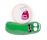 OMGosh Handmade Pickle Rick Plush Inspired by the Rick and Morty Show - 7.5” of Stuffed Soft Plush Green Fabric. Handstitched Handsewn Plush Toy Perfect Gift for any Fan